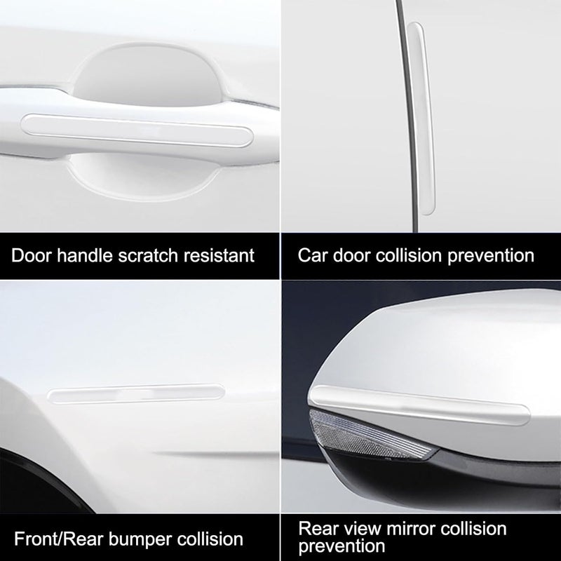 ridroid 14PCS Car Door Protector, Rearview Anti-Collision Bumper Trim Guard Sticker,Universal Anti-Scratch Guard Stickers Universal for Most Car Handle - Image 3